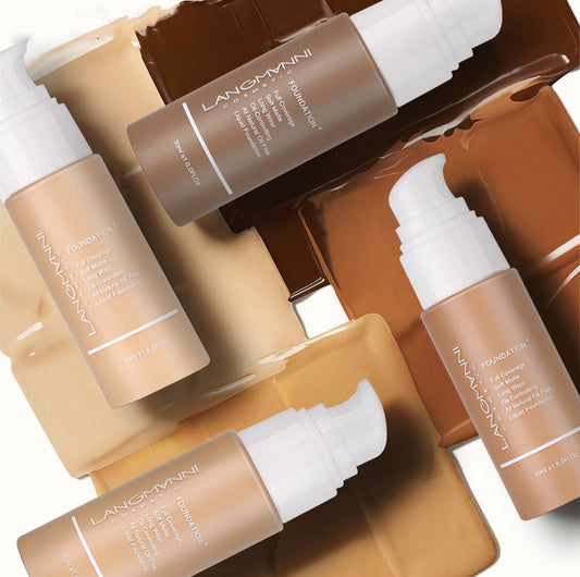 Concealing oil control foundation